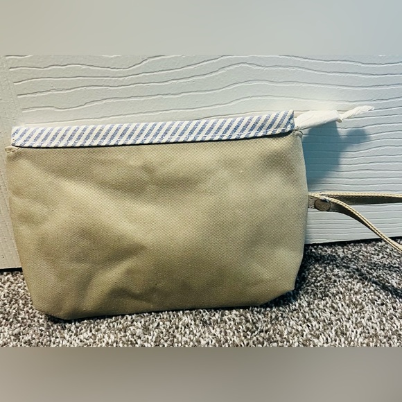 Tommy Hilfiger beige canvas wristlet - Picture 2 of 6